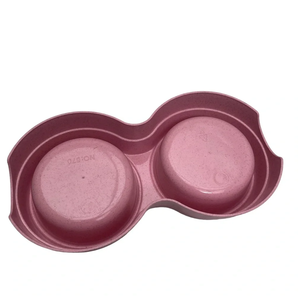 COPY - Final sale:New stainless steel double bowls with plastic stand